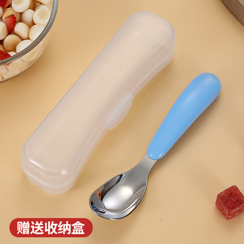 316元宝スプーンステンレス赤ちゃん補助スプーン子供スプーン乳幼児が自主的に食事訓練スプーンスプーン|undefined
