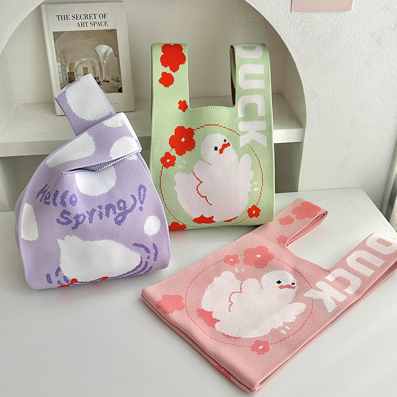 Bolsas de punto bolsas de mano coreanas de gran capacidad bolsas de mano bolsas de mano bolsas de regalo bolsas de muñeca al por mayor