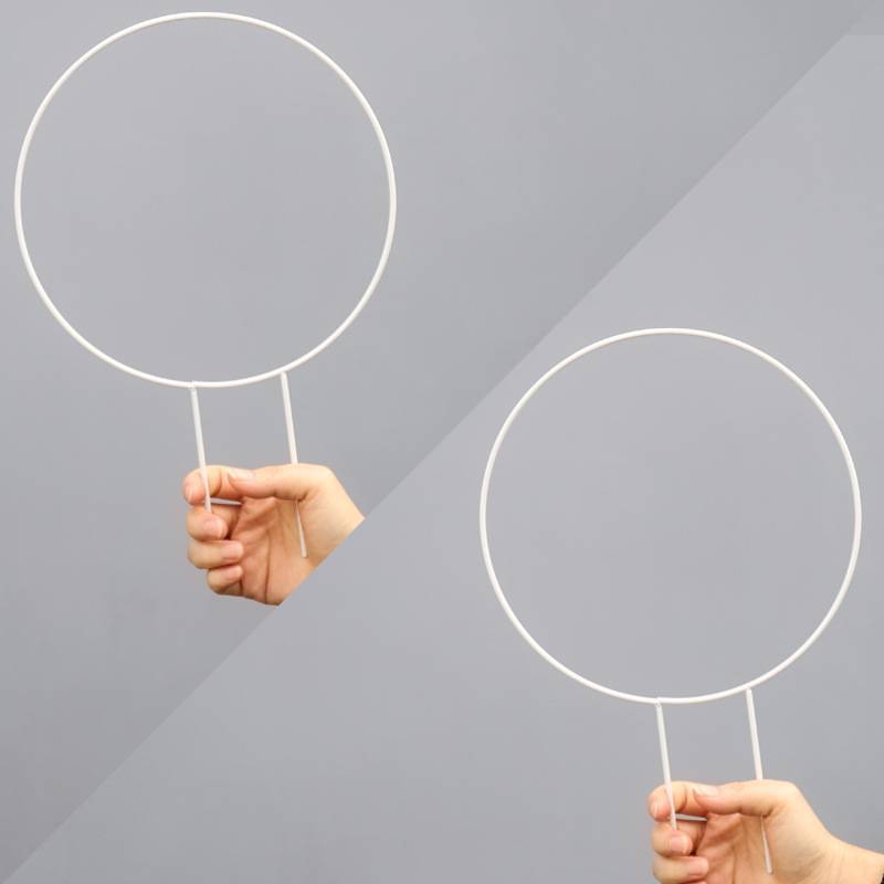 ★★흰색 원형 [2 장] 연철 모양 등산 프레임