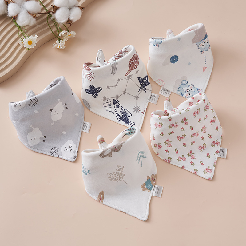 Baby algodón toalla de saliva toallas triangulares bebés recién nacidos anti-vomitación de leche buckle ultra suave buckle otoño invierno