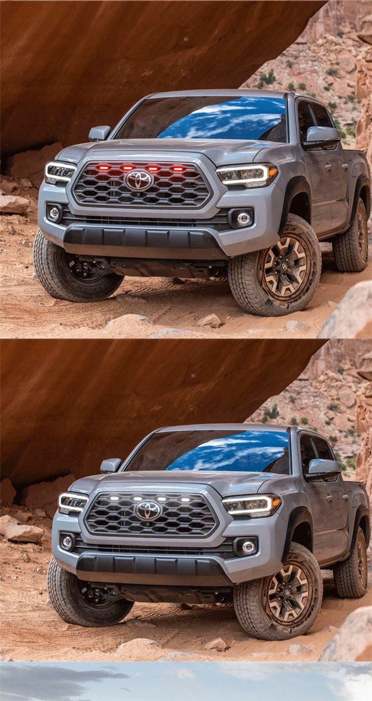 Off-road vehicle small yellow light Tacoma middle net light TACOMA TRD sports version middle net grille small yellow light