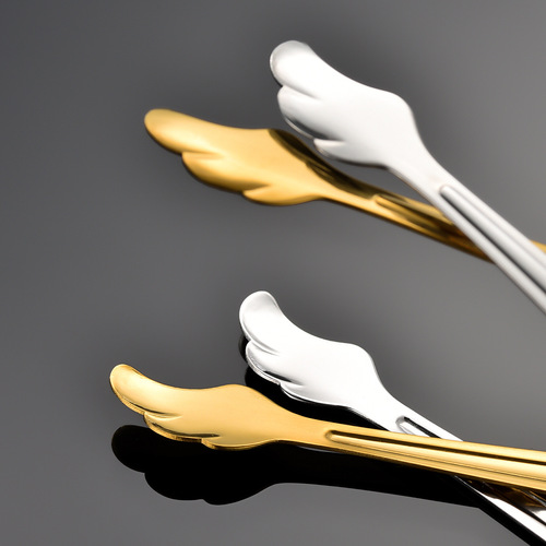 Cross-border 304 stainless steel sugar cube ice clip wings ice cube ice bucket clip ice tongs lemon food clip wholesale