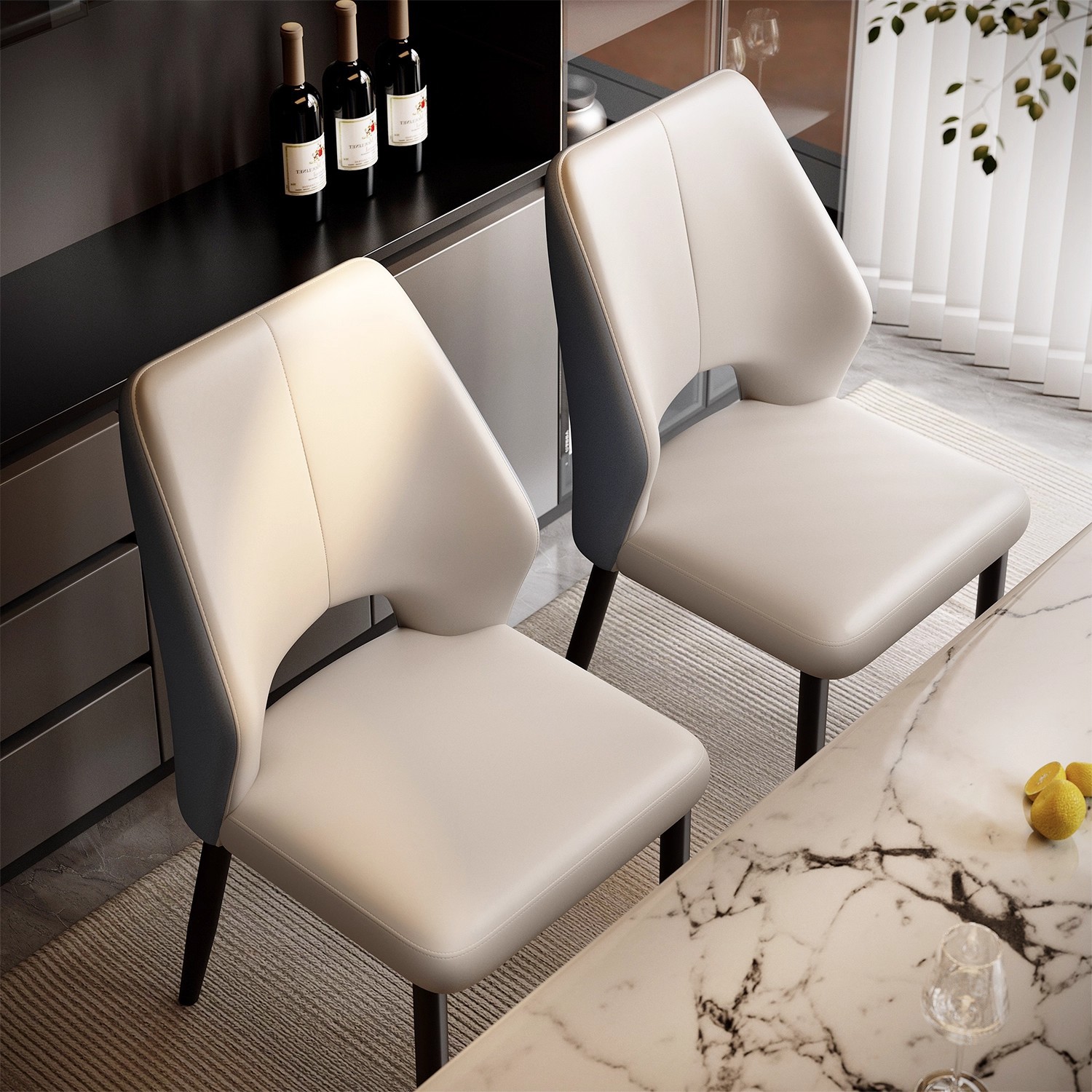Silla de comedor doméstica 2025 nueva silla de respaldo de lujo ligero de alta calidad comedor sala de estar isla mesa de comedor silla
