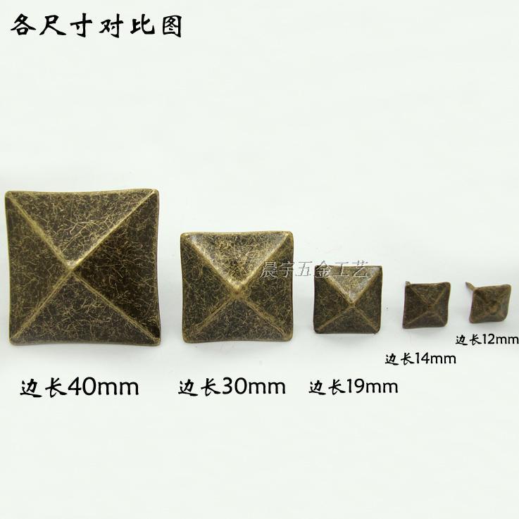 古铜四方钉正方形泡钉家具五金仿古炮钉圆头沙发钉门钉装饰四角钉