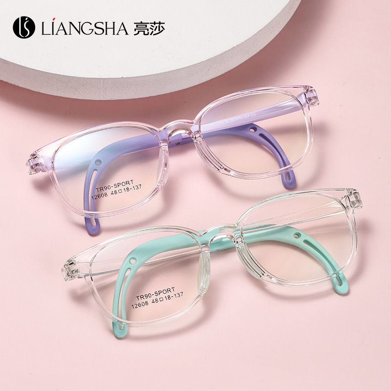 New Soft Silicone Nose Pads, Rubber Legs, Non-Slip, Children's Ultra-Light Frames, Wood White Tomato Glasses, Children's Glasses Frames