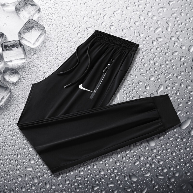 Explosive Ice Silk Pants Men's 2024 Summer Thin Breathable Loose plus size Quick-drying Straight All-match Cropped Sports Pants Explosive Ice Silk Pants Men's 2024 Summer Thin Breathable Loose plus size Quick-drying Straight All-match Cropped Sports Pants