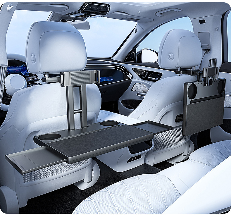 Anti-Slip Car-Mounted Small Table Board, Foldable Rear Seat Table for Car Use, Dining Table, Computer Stand, Table