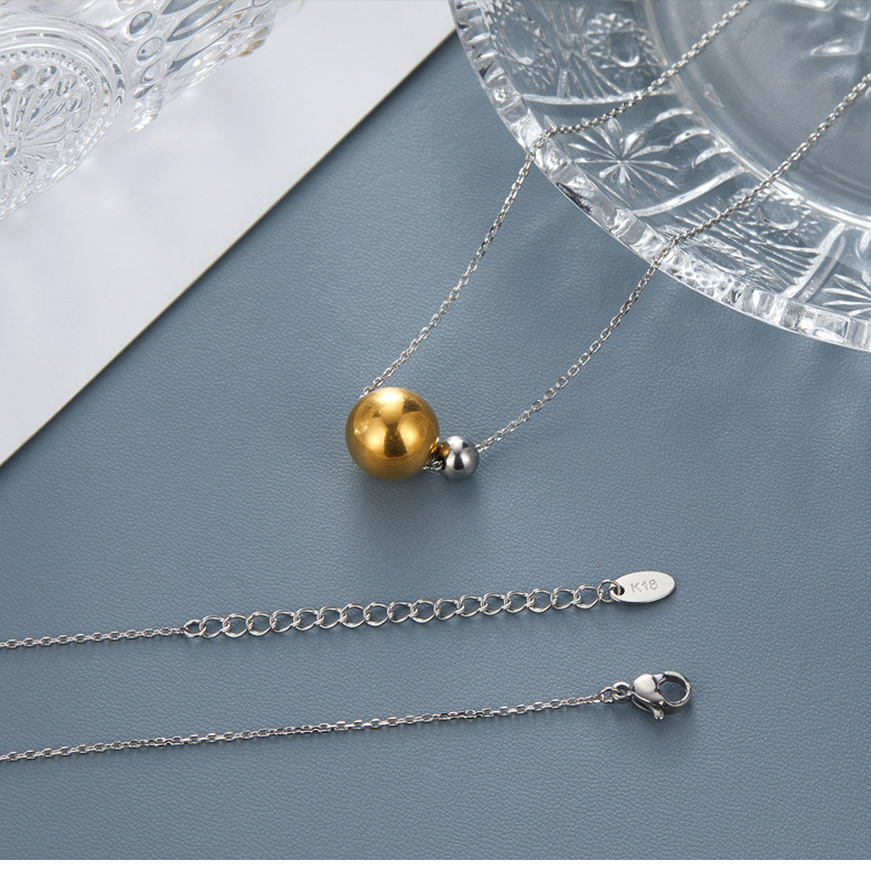 Simple Style Geometric Titanium Steel Plating Necklace