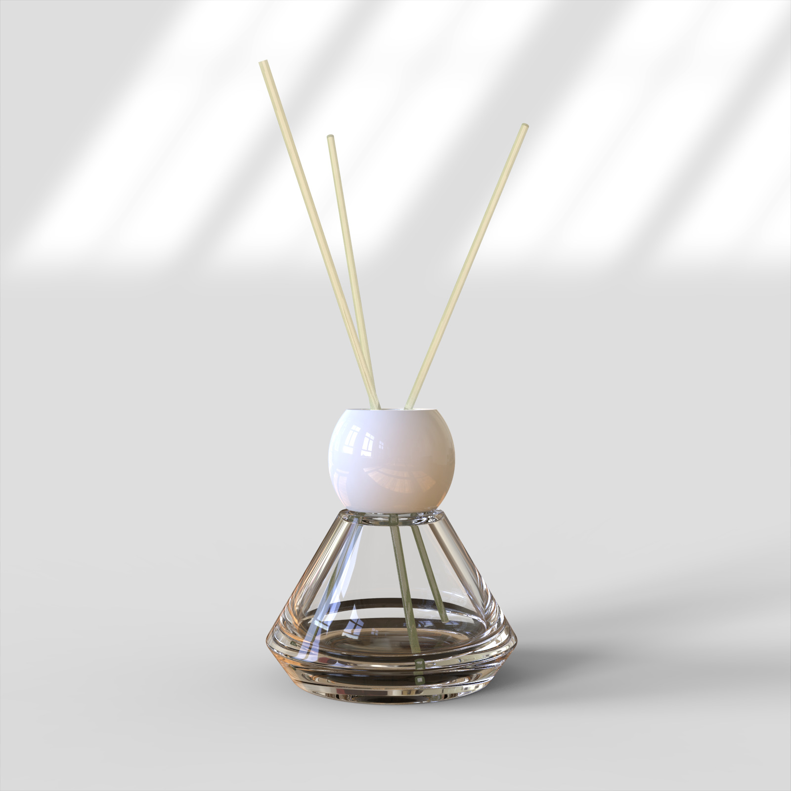 透明玻璃香薰瓶高颜值100ml锥形钻石厚底玻璃瓶挥发液瓶空瓶现货