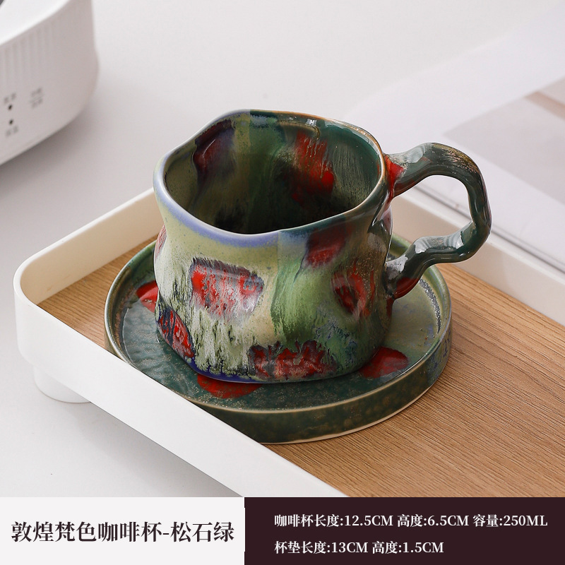 Horno transfronterizo de exportación de tazas de café de cerámica fuente de tazas de cola tazas de marca de tazas de restaurantes retro estadounidenses tazas de agua de alojamiento lotes