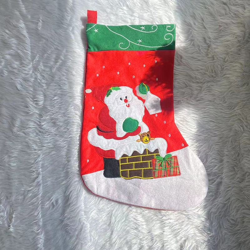 圣诞节圣诞袜装饰用品 圣诞袜礼物袋挂件礼品袋袜子 大号圣诞糖果