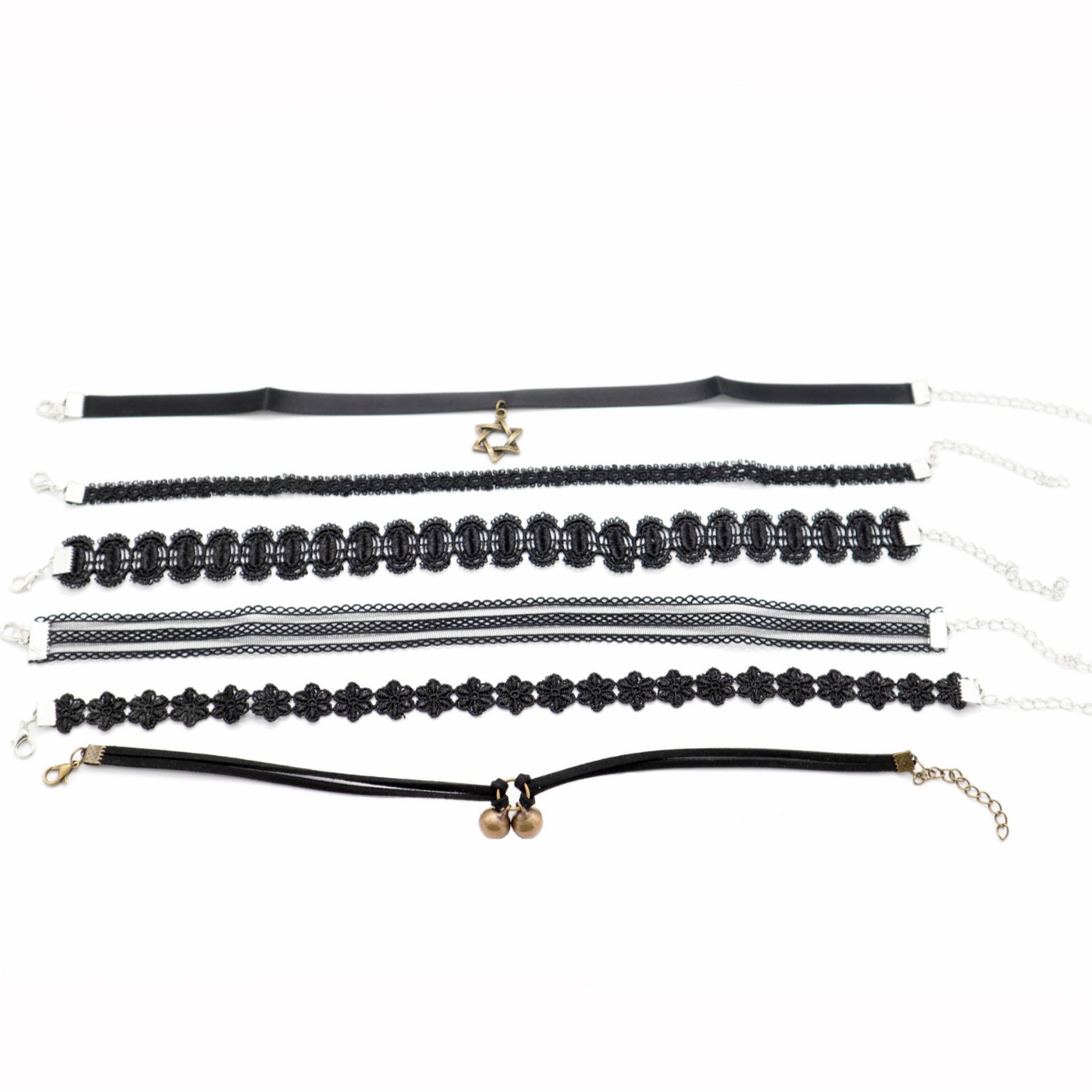 Collier ras-de-cou court noir sexy en dentelle, style gothique, collection européenne et américaine 2026, vente en gros_voghion.com