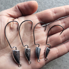 Bullet lead head hook crank hook fishing hook barbed carbon steel lure hook Texas 5g 7g 10g 14g factory direct supply