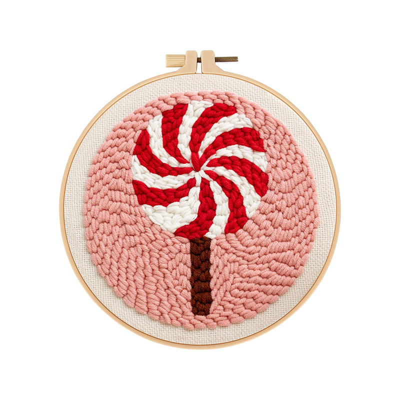 Feliz Navidad 2025 bordado a mano de hilo de lana DIY material paquete de bordado en inglés transfronterizo