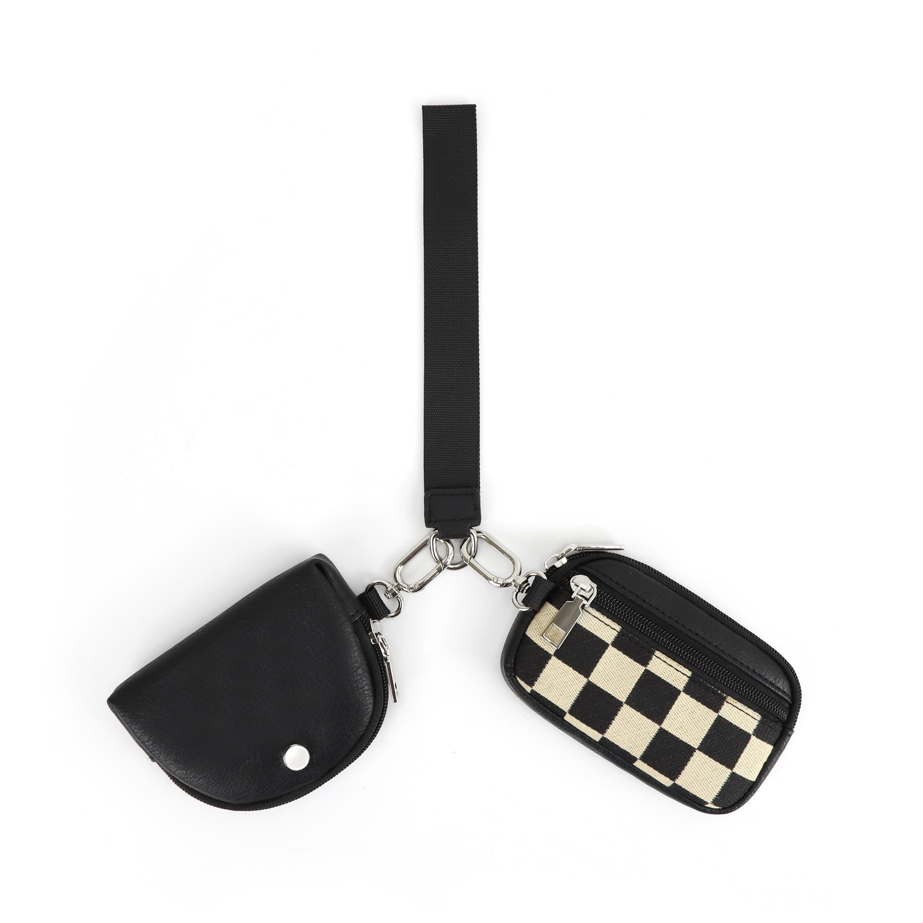 81g Weight Zipper Closure Type Coin Purse Bags Type Daily Occasion pu, Polyester Material Checkered Pattern All Seasons Season Unisex Gender Simple Style Style Square Shape Unisex Checkered Pu Polyester Zipper Coin Purses 6