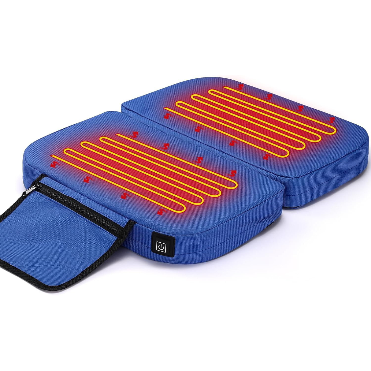 Portátil climatizada cojín de asiento plegable con 3 niveles de calefacción al aire libre camping Estadio impermeable cojín asiento