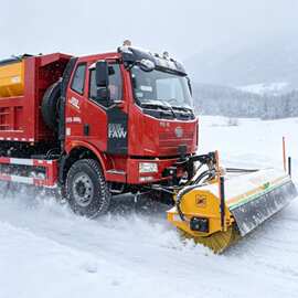 LDH5181TCXCA 城区中型综合除雪车街道推雪滚刷融雪撒布设备