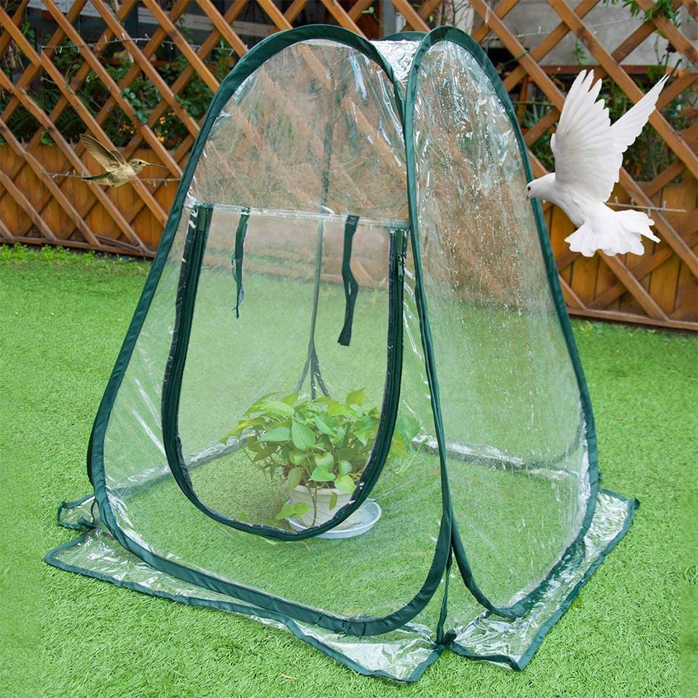 Transparent Foldable Home Gardening Greenhouse Warm Room Mini Sun Room Balcony Garden Cover Seedling Plant Protection Cover 4