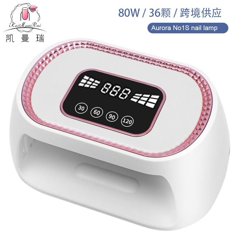 Lámpara de manicura transfronteriza 80W luz de alta potencia luz de terapia inteligente inducción UVLED manicura horneado luz de manicura especial