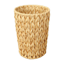 定制创意无盖收纳桶杂物篮仿藤编储物筐轻奢北欧风家用客厅垃圾篓