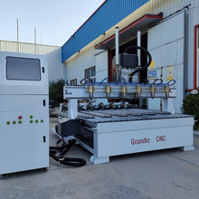 四轴联动手柄系统全自动高精度圆柱佛像工艺品实木立体多头雕刻机