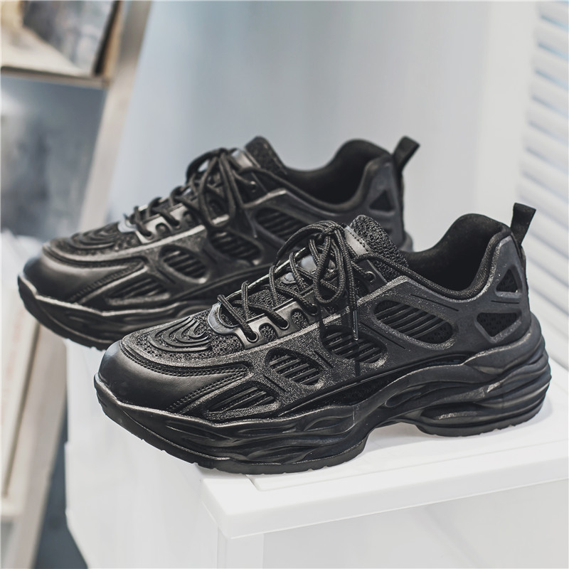 One piece drop shipping sneakers for men, mesh breathable casual shoes for couples, new versatile height increasing dad shoes, men's ins style_voghion.com