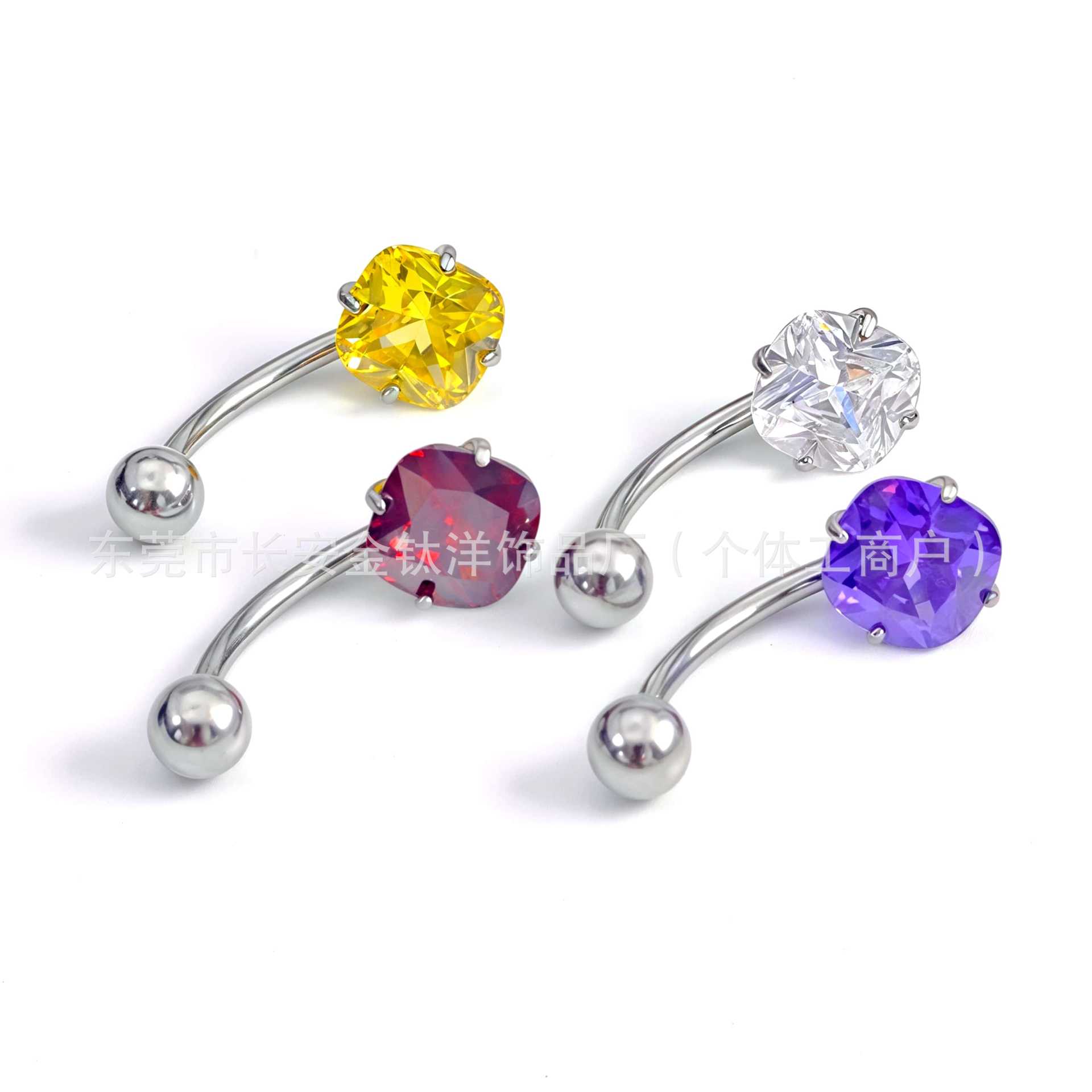 Pointed titanium steel lip stud product view