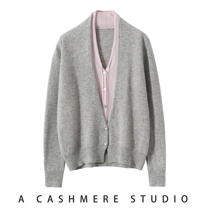 Cashmere cardigan, demi-season knitted set, sweater, jacket, 2024 years, direct factory sales