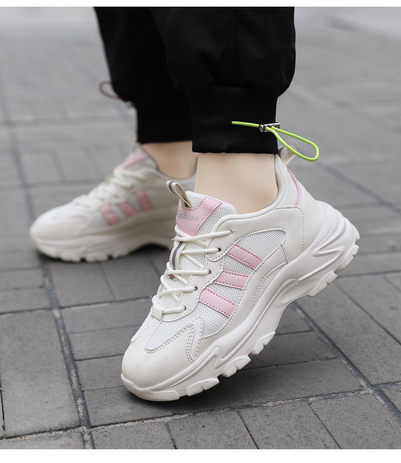 Scarpe da tennis da donna Scarpe da passeggio Scarpe in pelle Scarpe da ginnastica Scarpe da ginnastica sintetiche in mesh facili da pulire_voghion.com