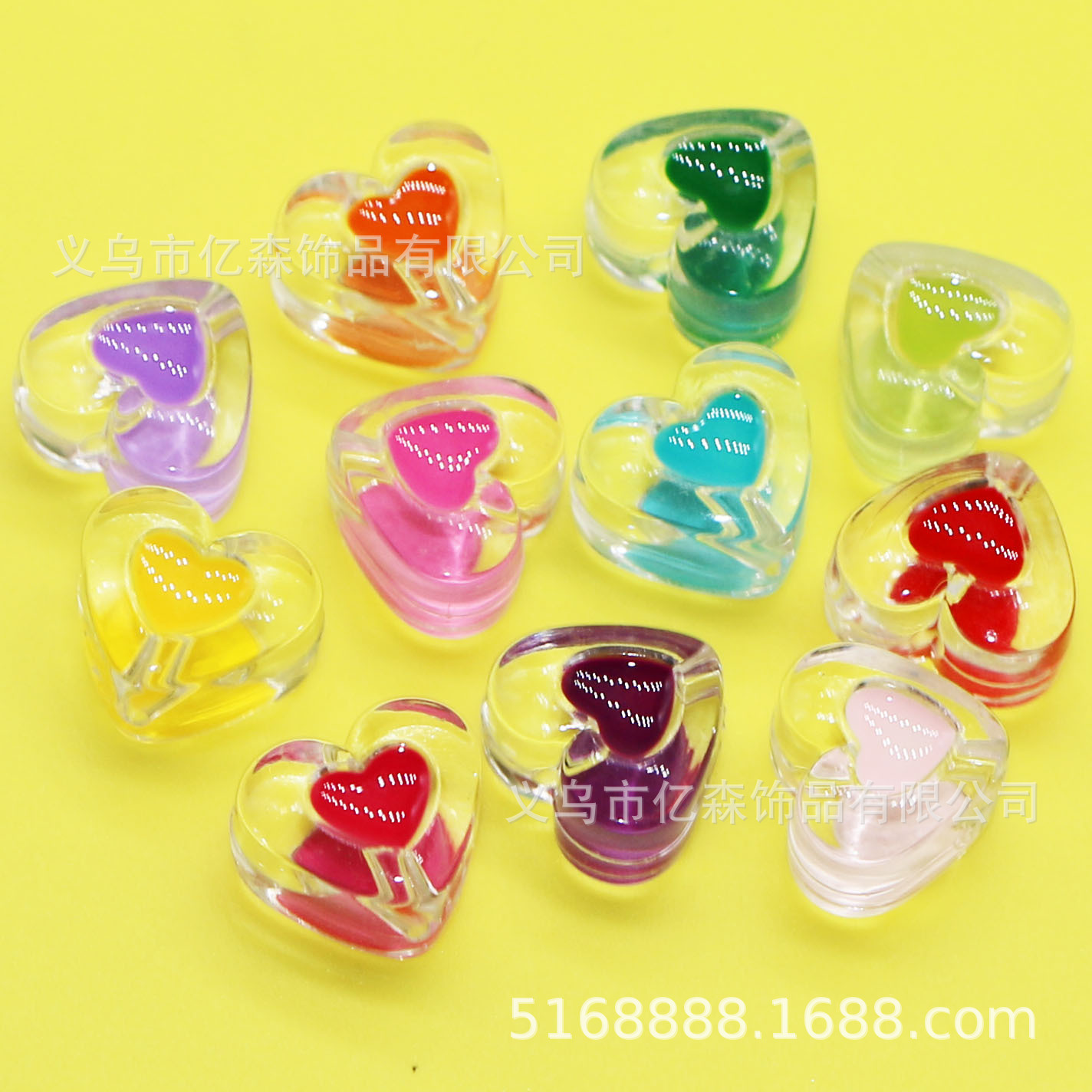 transparent double-sided oil paint heart-shaped heart shaped