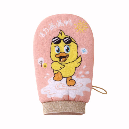 Cartoon little yellow duck children's bath towel, painless and no harm to the skin, no rub household lanyard baby mud rub gloves wholesale