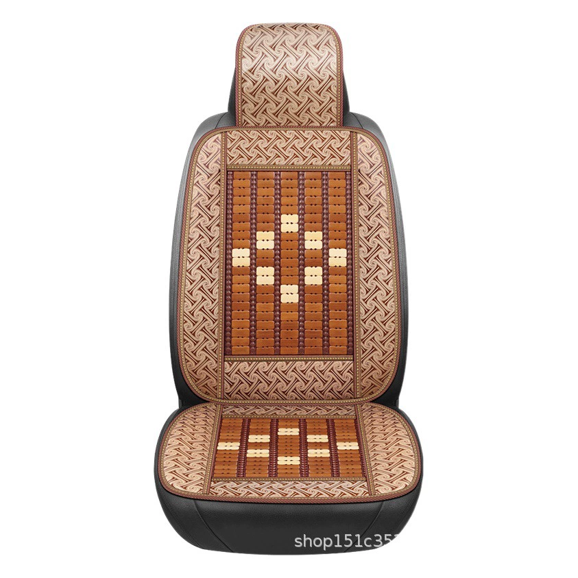 Летняя бамбуковая охлаждающая Подушка, автомобильная бамбуковая тканая подушка для льда, Цельная спинка сиденья, дышащая холодная задняя пятиместная подушка