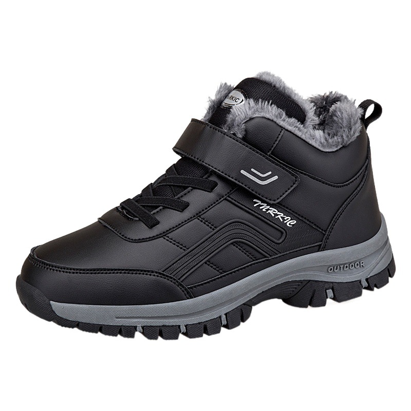 47 zapatos para caminar acolchados de algodón forrados de lana para las madres de mediana edad y ancianos antideslizantes botas de nieve caliente