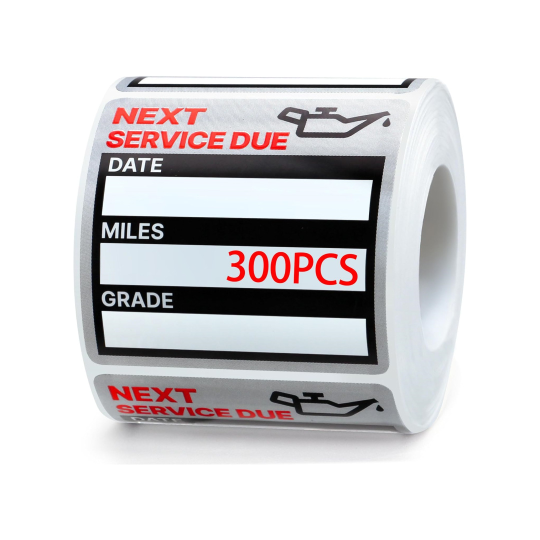 跨境热销定 制可移除无残留挡风玻璃换油提醒静态卷装贴纸批发