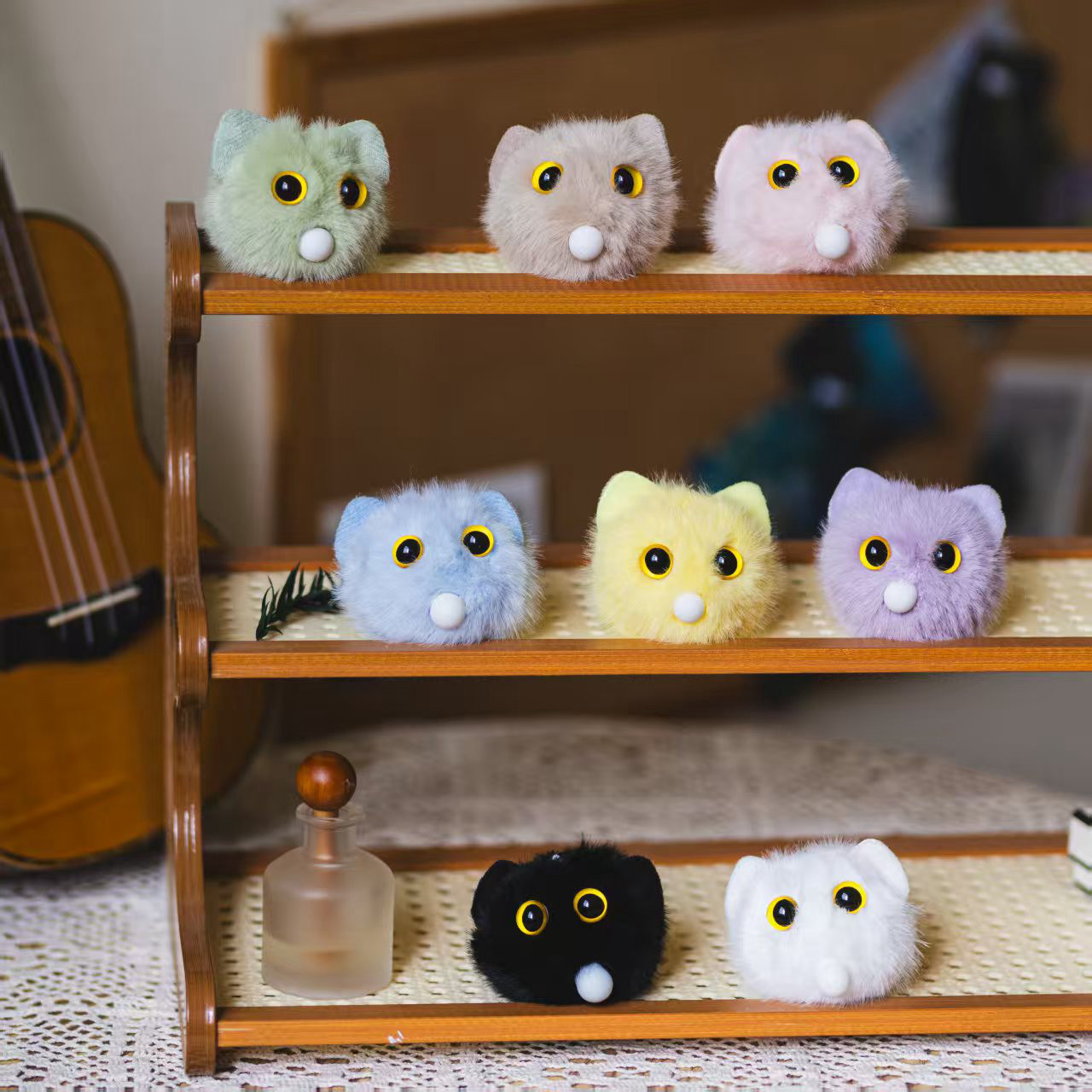 猫球山山毛球精灵挂件手作毛绒挂件猫咪钥匙扣可爱少女心送女生