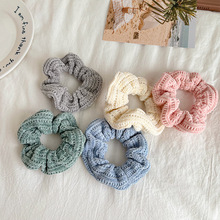 韩版秋冬毛绒大肠发圈针织毛线发绳少女百搭马尾头绳女丸子头发饰