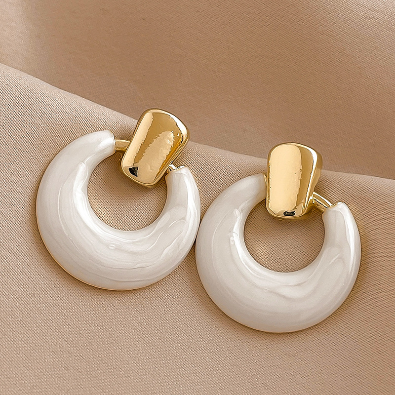 1 Pair Fashion Geometric Alloy Enamel Women's Ear Studs display picture 4