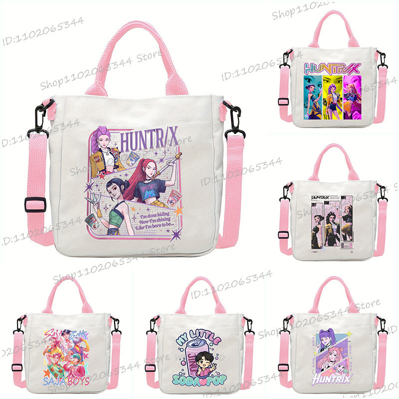 Korean Girl Group New Canvas Bag Fashion Casual Girl Small Bag Cartoon Cute