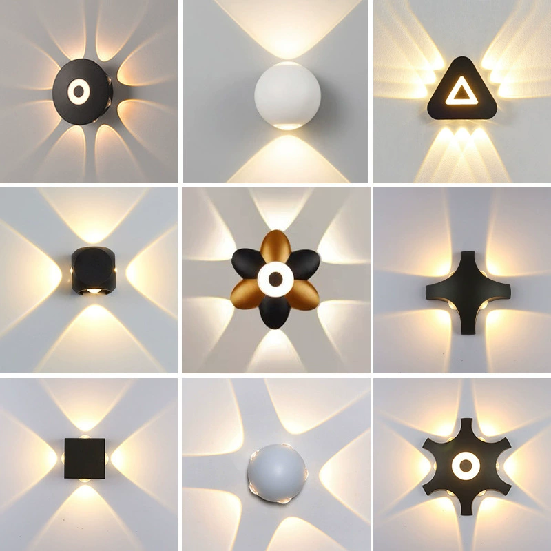 Простой открытый водонепроницаемый настенный светильник отель проход световой коридор лестничный сад свечение вверх и вниз спальня декоративный настенный светильник