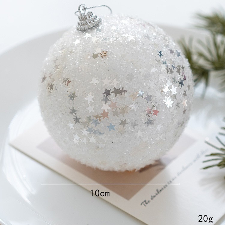クロスボーダー新製品クリスマスデコレーションハイエンドホワイトフォームボールクリスマスツリーデコレーションボールペンダントウィンドウ天井レイアウト|undefined