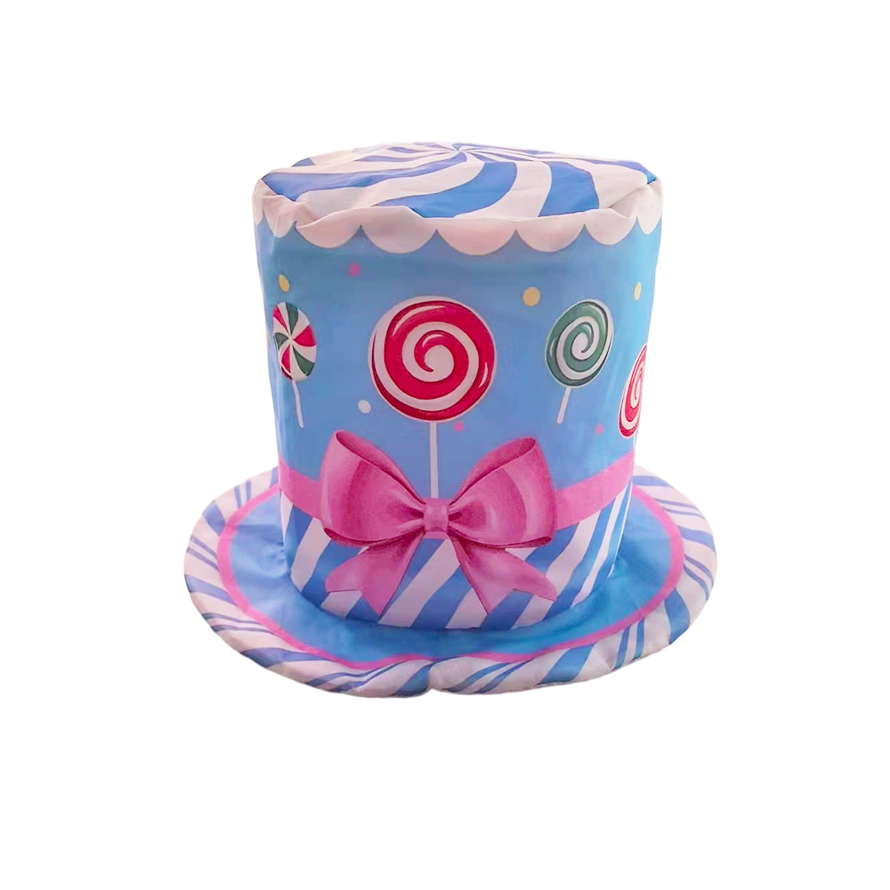 Nuevo sombrero de Navidad transfronterizo de EE.UU. Tío Sam sombrero navideño accesorios de decoración de dibujos animados para niños sombrero alto sombrero superior image 29