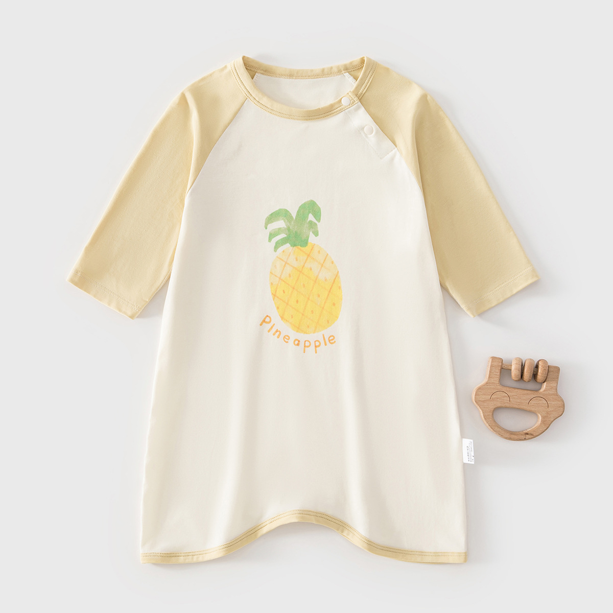 Pijama de bebé algodón ropa de dormir cómoda pijama de frutas de siete brazos pijama de bebé verano
