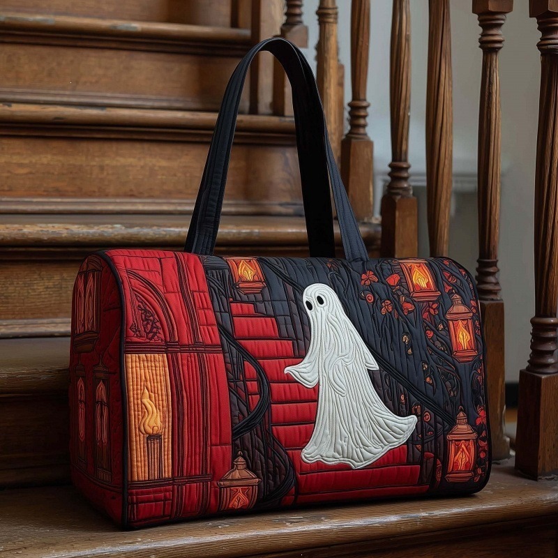 New cross-border independent station Halloween Christmas travel bag, fashionable casual printed women's yoga handbag