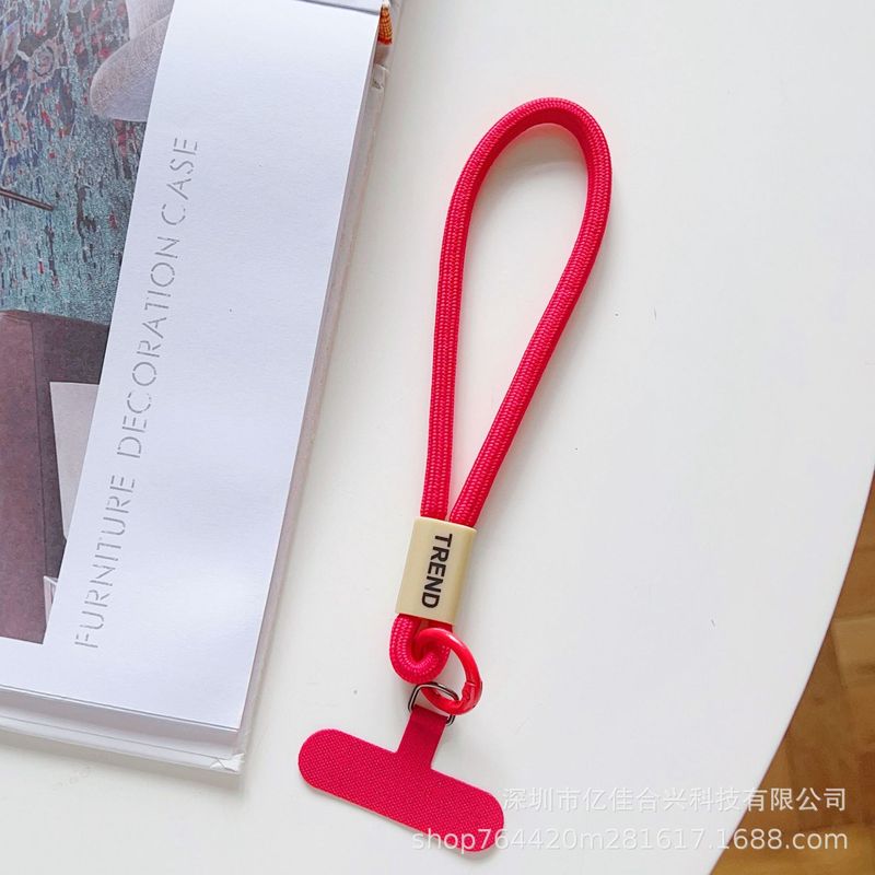 短款可调节锁扣手绳防丢垫片通用手机挂绳户外出行简约涤纶手腕绳|undefined