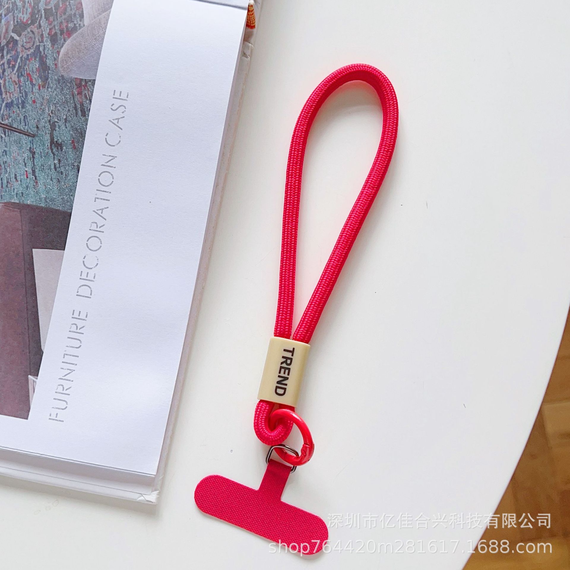 Corto ajustable hebilla de mano anti-pérdida junta de cuerdas de muñeca de poliéster simple de viaje al aire libre