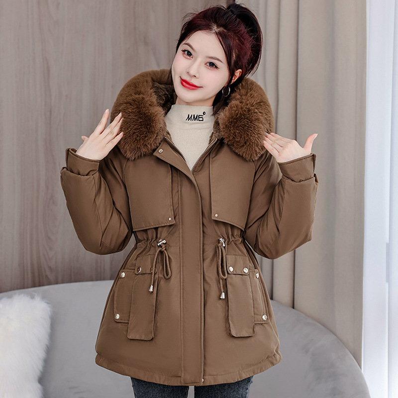 Algodón para mujeres mediana y larga en 2025 nuevo estilo de terciopelo para superar la chaqueta de algodón coreana suelta chaqueta de invierno image 10