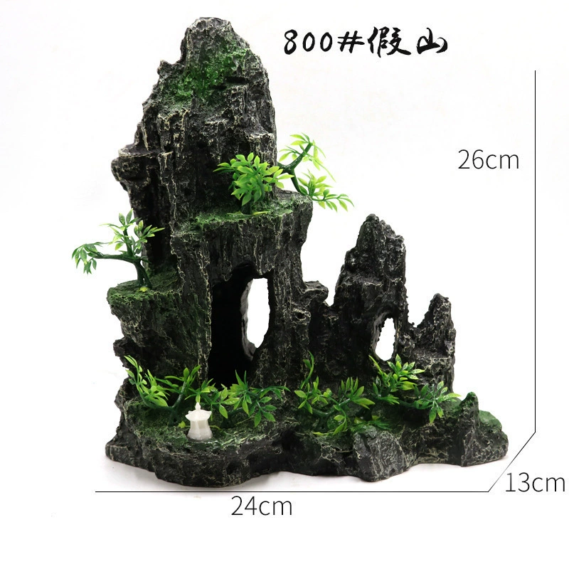 Aquarium, realistic rock garden