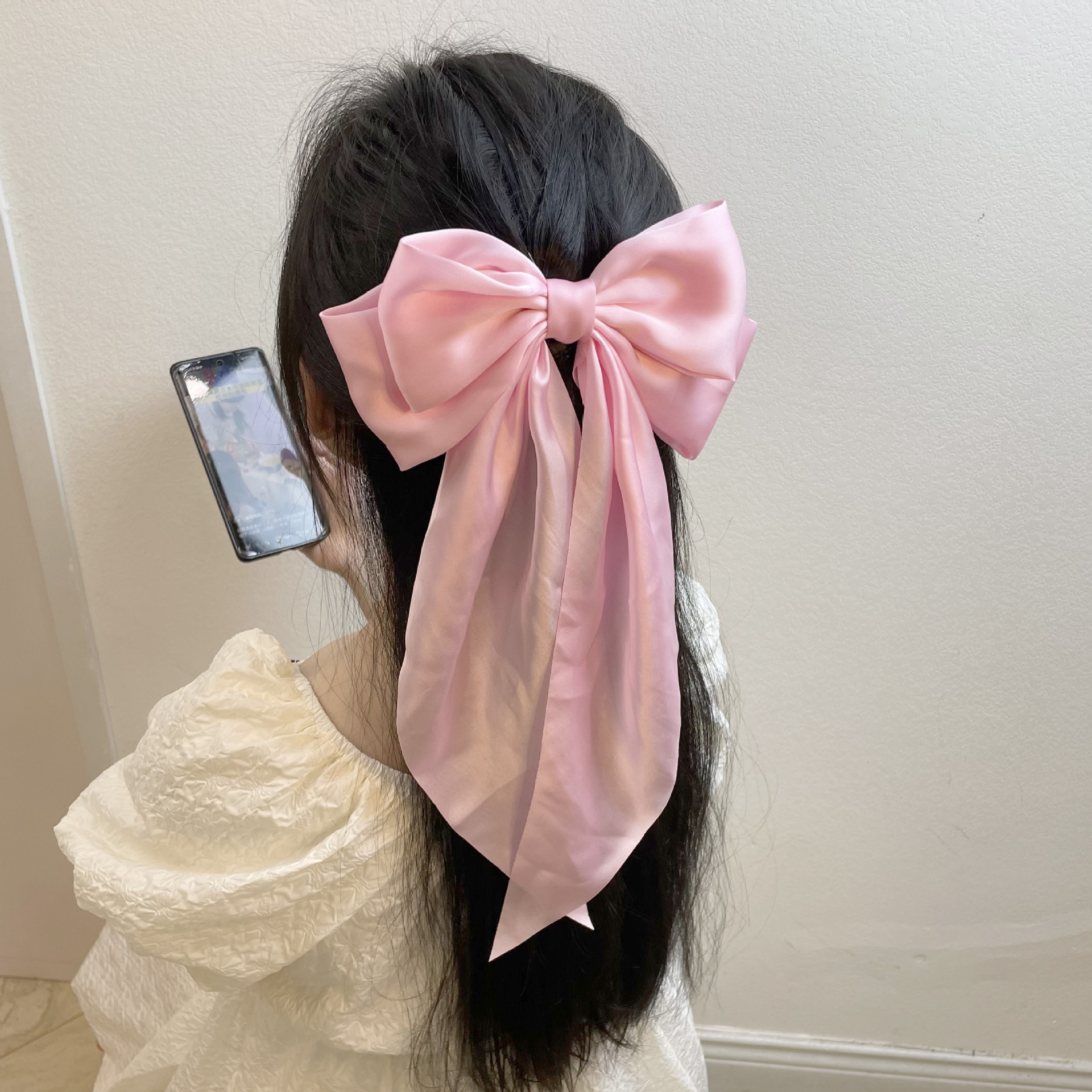 Women's Elegant Glam Bow Knot Satin Hair Clip display picture 14