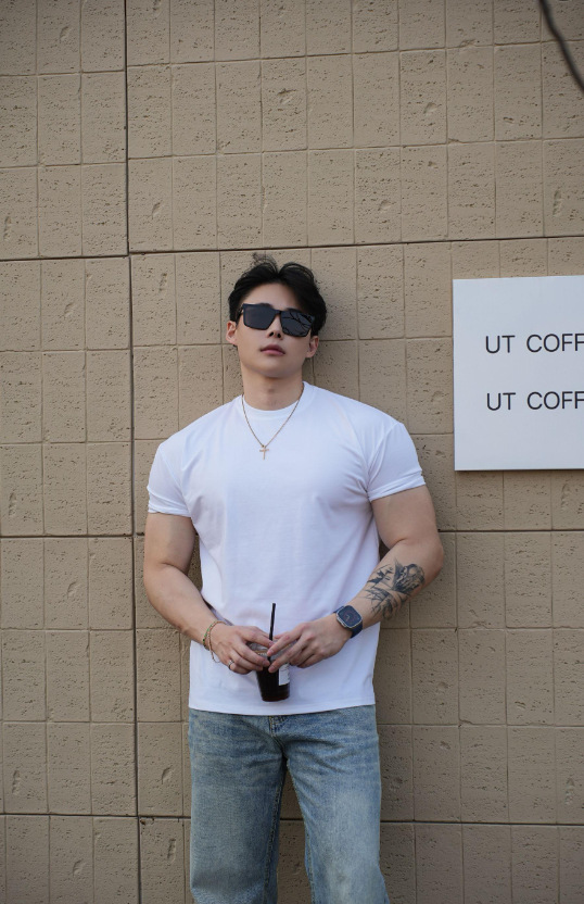 Cool Sleeve T Men's Casual Solid Color Short Sleeve Sports Fitness Quick-Drying Crew Neck Summer New Top_viptrois.com