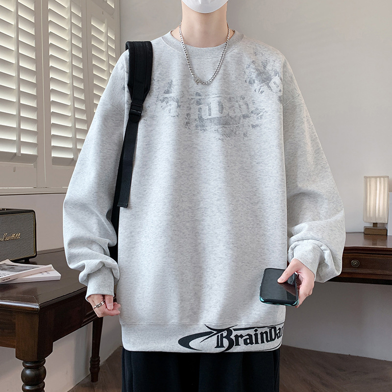 春秋季青少年渐变圆领卫衣男孩12-15岁初高中学生长袖打底衫上衣T|undefined